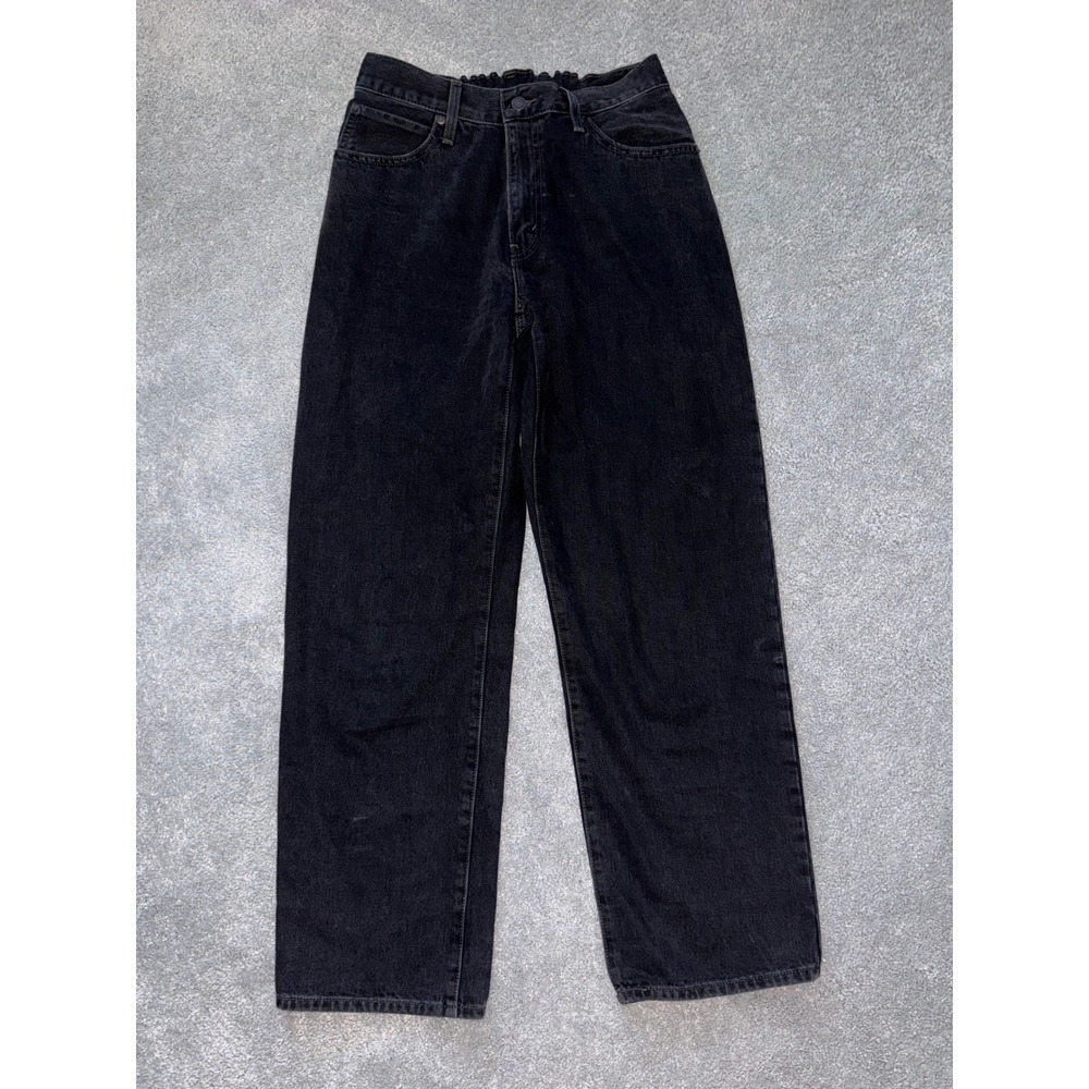 Levis Relaxed Fit Black Straight Leg Jeans Mens W30 L31 Cinch Elastic Waist